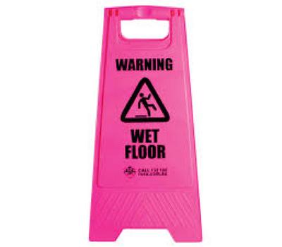 image of Wet Floor Sign (Pink)