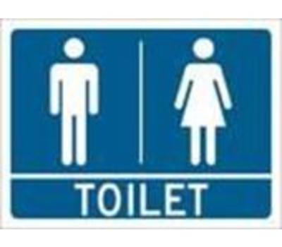 image of Toilet Sign Male/Female 200X150 Pvc