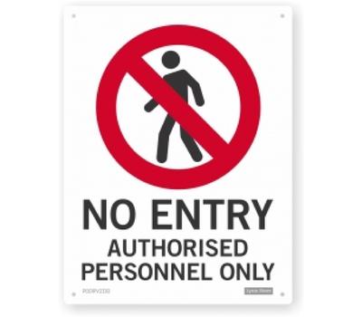 image of No Entry Staff Only Sign