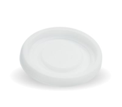 image of 63mm PS White No Hole 4oz Lid