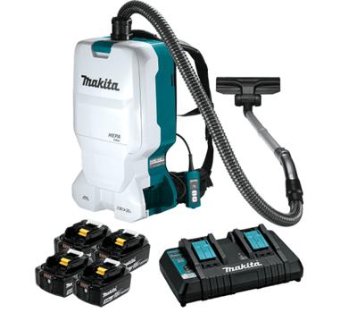 image of Makita DVC660 Backpack Vacuum Cleaner ( with 4 batteries)