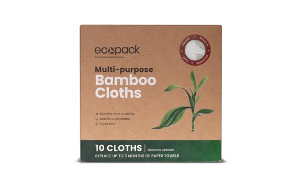 gallery image of Ecopack Multi-Purpose Bamboo Cloths x10 Dispenser Box