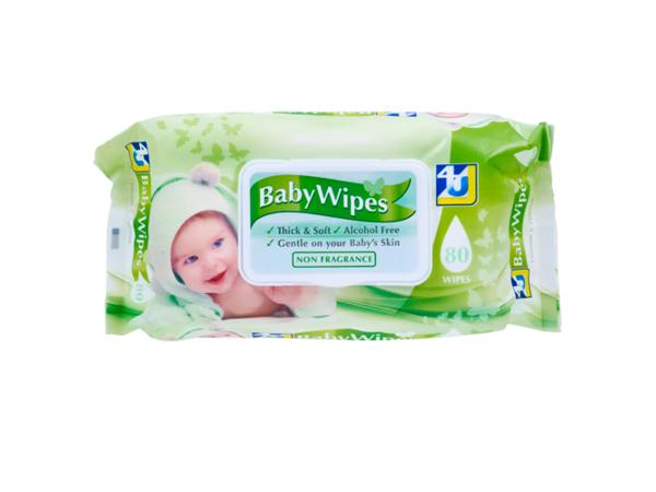 product image for 4U Non Fragrance Baby wipes 80pk Carton