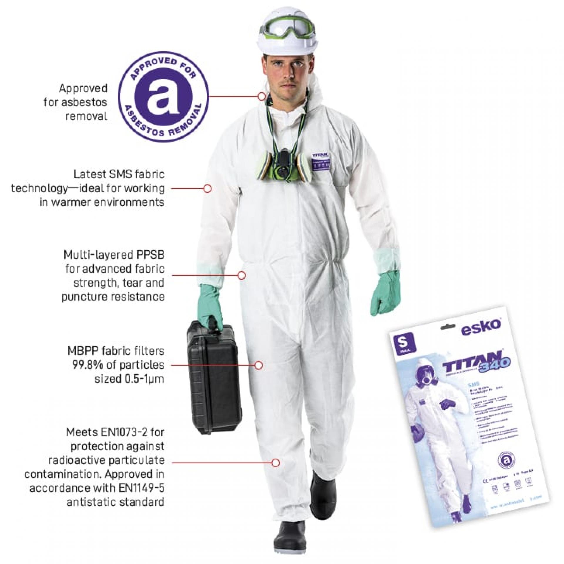 Esko Titan 340 SMS Coverall Type 5/6 - Commercial Cleaning Supplies ...
