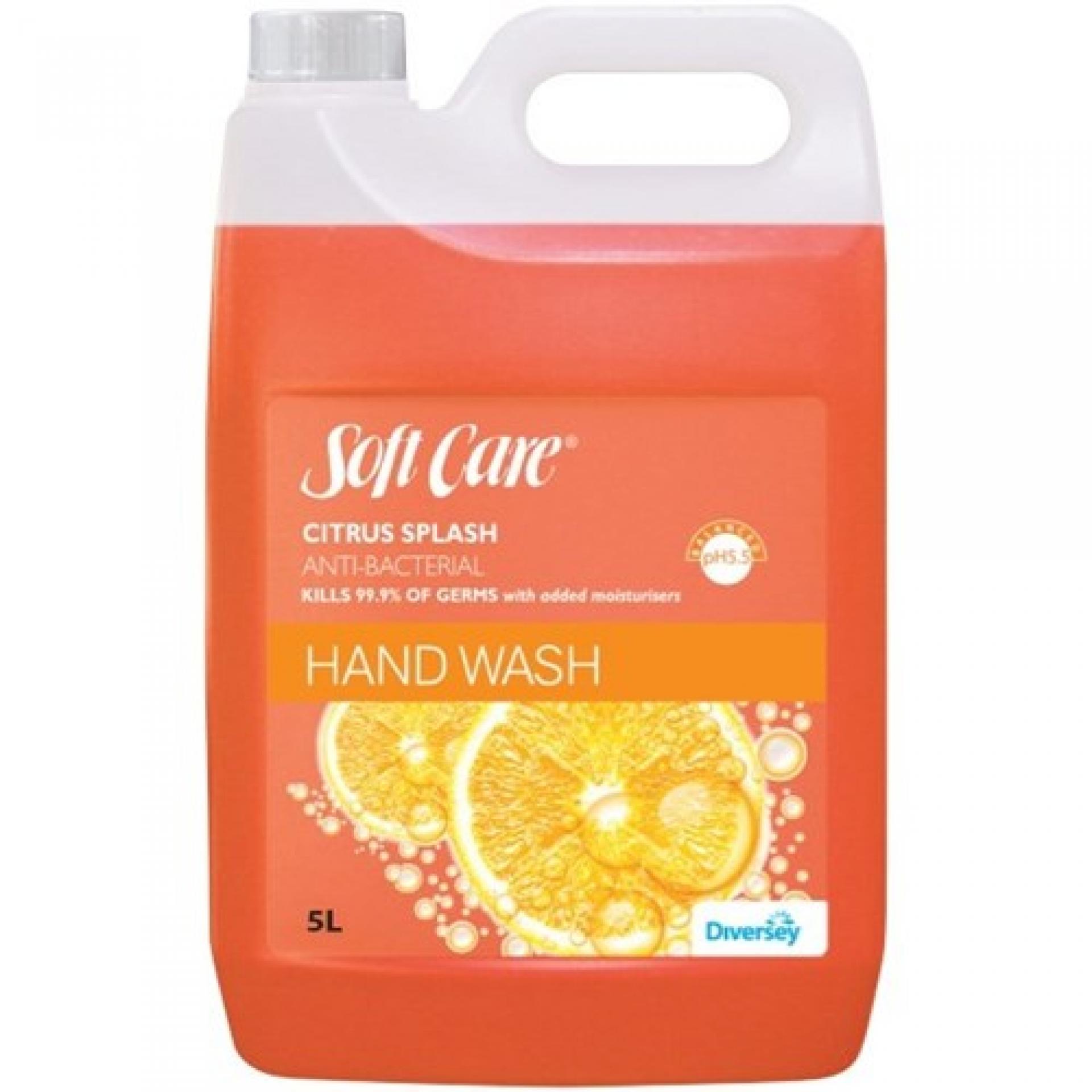 Diversey Citrus Splash Antibacterial Liquid Hand Soap 5 Litre