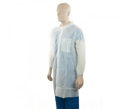 image of Bastion Polyprop Labcoat White (XL) Ctn