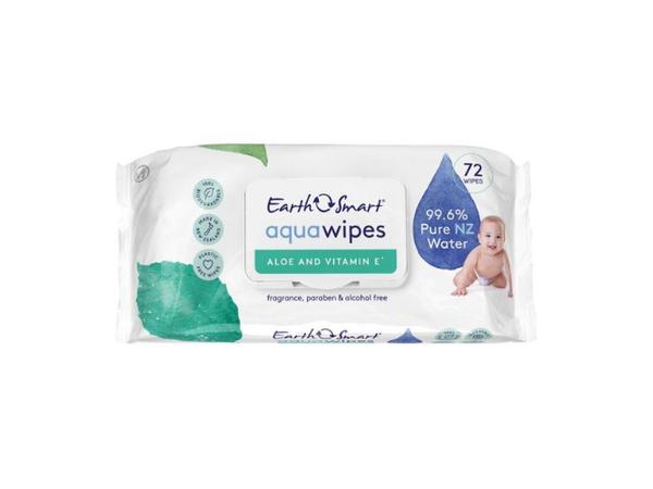 product image for EarthSmart Aqua baby wipes 72 pack Carton of 12