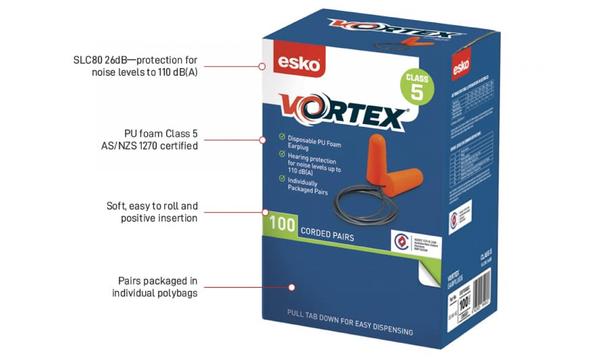 gallery image of Esko Vortex Earplugs Orange Corded 100 pairs