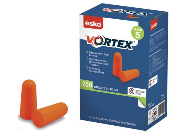 product image for Esko Vortex earplugs foam uncorded, box 200 pairs