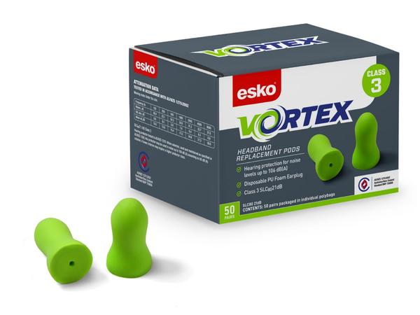 product image for Esko Vortex Replacement Headband Earplug Pods, 50 Pairs