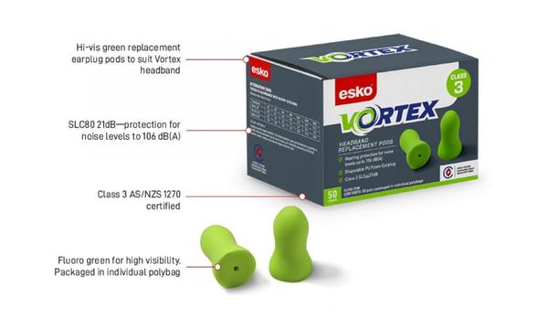 gallery image of Esko Vortex Replacement Headband Earplug Pods, 50 Pairs