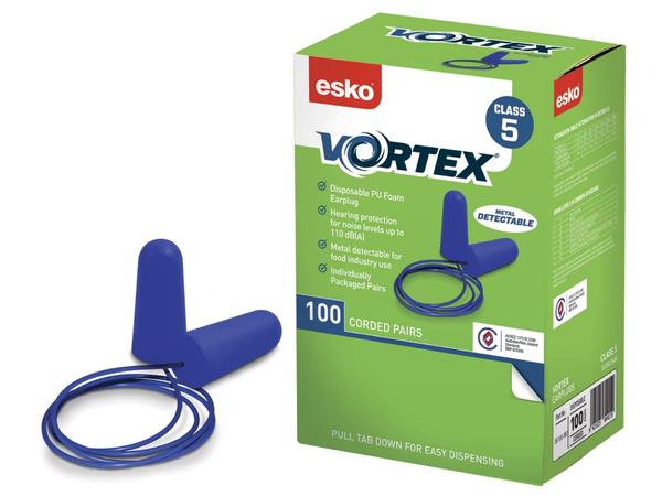 product image for Esko Vortex Earplugs Blue Metal Detectable