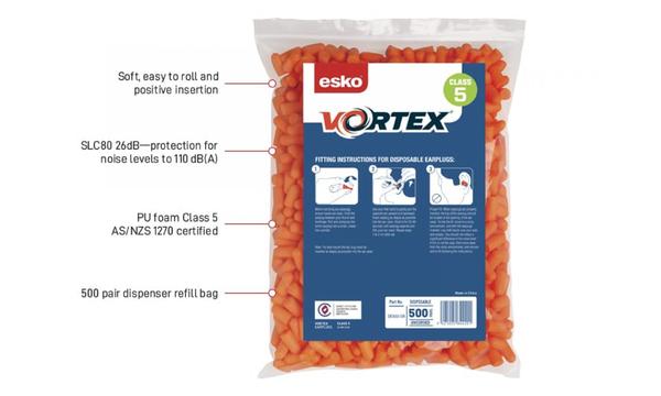gallery image of Esko Vortex Earplugs Orange Uncorded Refill