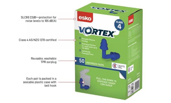 gallery image of Esko Vortex Earplugs Blue Uncorded Reusable