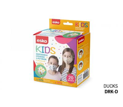 image of Esko Kids Disposable 3-Ply face Mask 20 pack