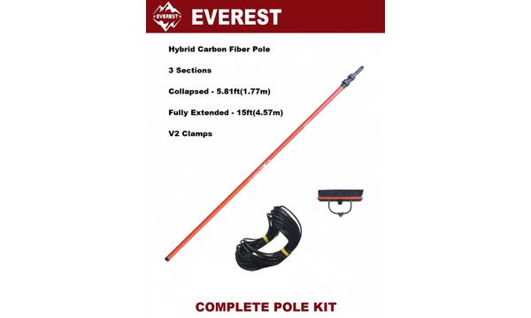 gallery image of Everest Hybrid Carbon Pole Complete HB1503 (15ft/4.57m)(3SEC)