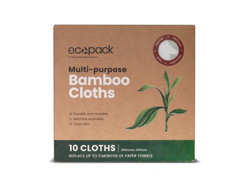 gallery image of Ecopack Multi-Purpose Bamboo Cloths x10 Dispenser Box