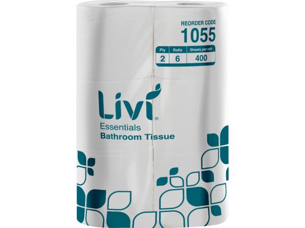 product image for Livi 2Ply 400 Sheet Unwrapped 6 x 6pk (36pk)