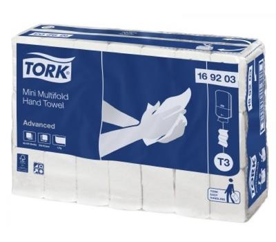 image of Tork 169203 Mini Multifold Hand Towel half Wipes 7770/Outer