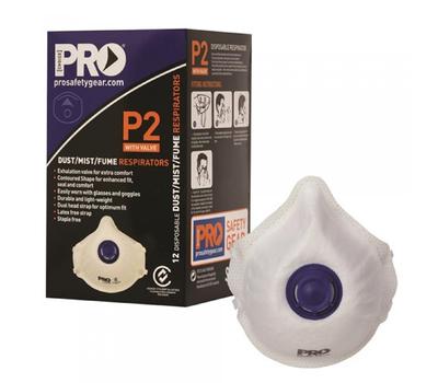 image of Face Masks/Respirator P2 With Valve (12/Box)
