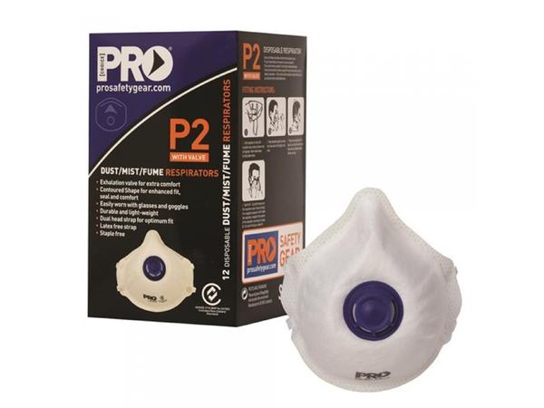 product image for Face Masks/Respirator P2 With Valve (12/Box)