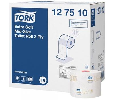 image of Tork T6 127510 Premium 3-Ply Autoshift Toilet Paper (Ctn)