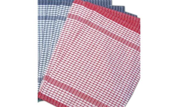 gallery image of Tea Towel Commercial 48x75cm 105gm Red/Blue 12 Pack