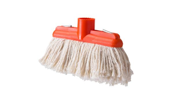 gallery image of Dolly Mop White Cotton with wooden handle complete