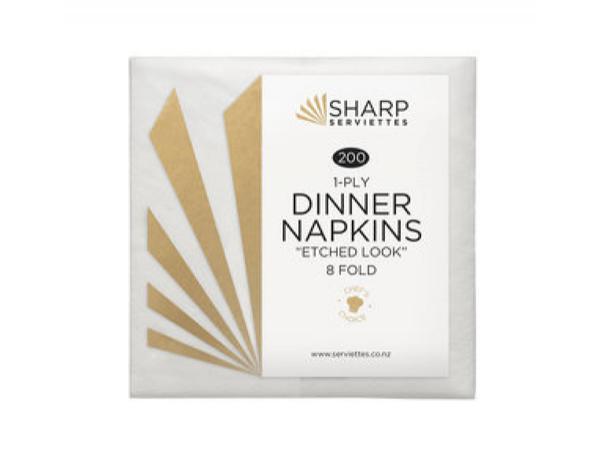 product image for Sharp 2-Ply Dinner Serviettes (White) 1500/Ctn - 8F