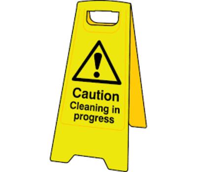 image of Cleaning In Progress Sign (Yellow)