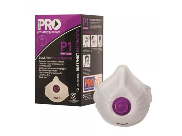 product image for Face Masks/Respirator P1  Valve (12/Box)