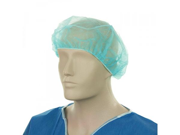 product image for Bastion Bouffant Disposable Clip/Crimp Hats (Blue) 53cm 100pk