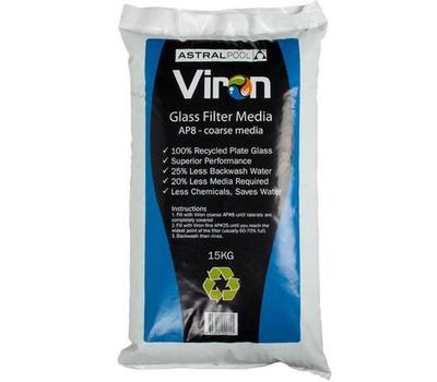 image of Viron Pool Filter Media Glass Ap8 Course 15kg Bag