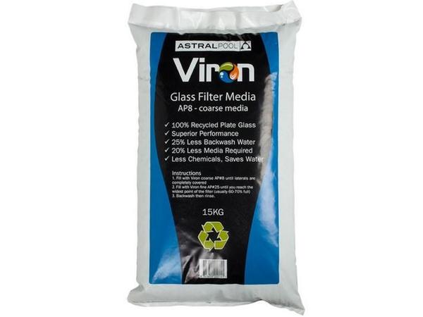 product image for Viron Pool Filter Media Glass Ap8 Course 15kg Bag