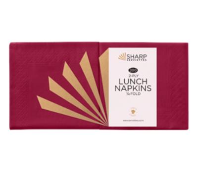 image of Sharp 2-Ply Luncheon Serviettes (Red) 3000/Ctn