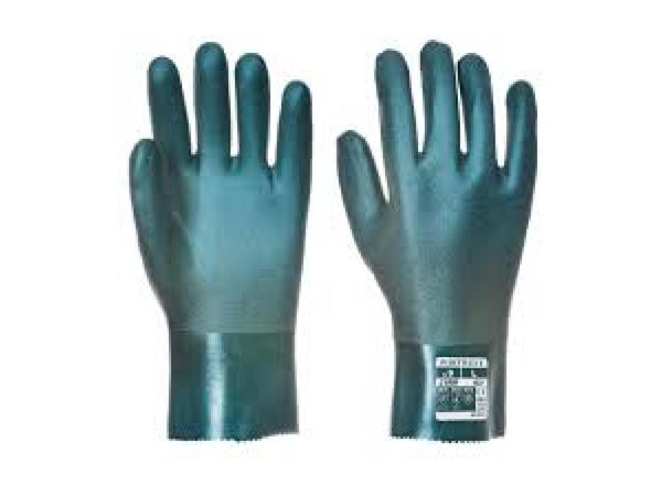 product image for Pvc Gauntlet Gloves 27cm (Green - Double Dipped)