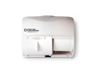 image of Esg (White) Opti-Core Dual (2-Roll) Dispenser