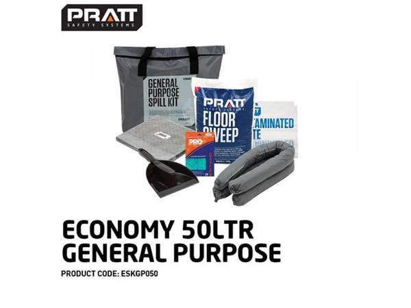 product image for PRATT ECONOMY 50LTR GENERAL PURPOSE SPILL KIT- GREY BAG