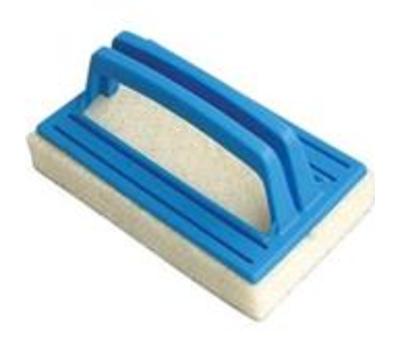 image of Pool Hand Brush - 145mm With Scrubbing Pad