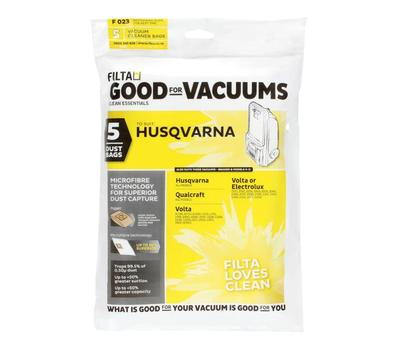 image of HUSQVARNA QUALCRAFT MICROFIBRE VACUUM CLEANER BAGS 5 Pack - F023