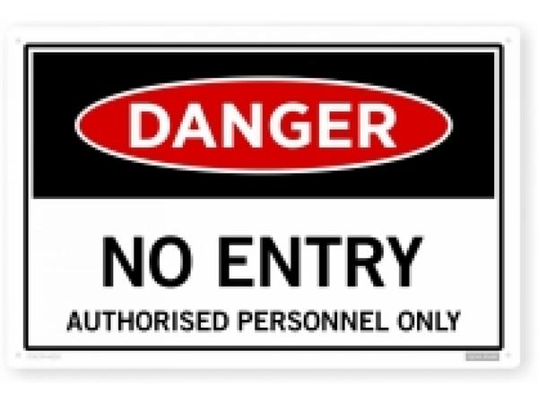 product image for No Entry - Danger Sign  450MM X 350MM