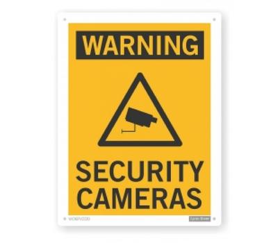 image of Warning Security cameras sign