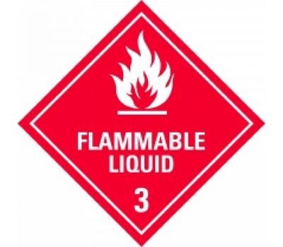 image of Flammable liquid class 3 sign