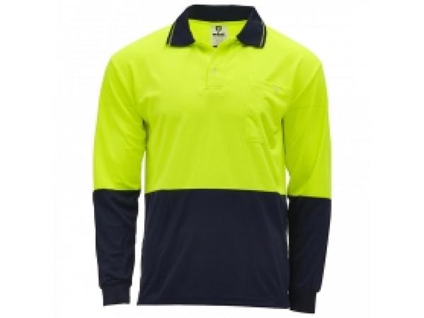 product image for Wise Yellow Hi-Vis Polo - Long Sleeve