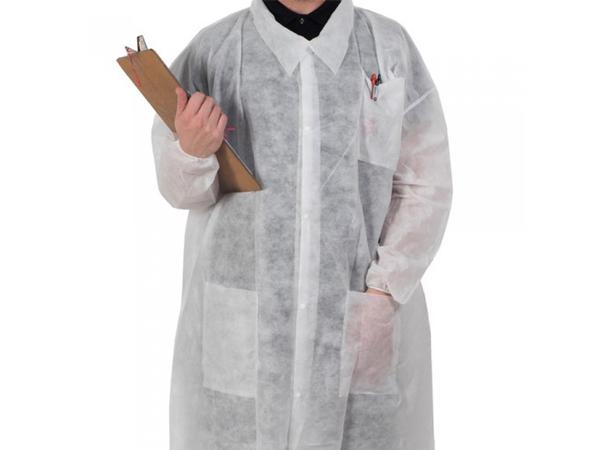 product image for Pomona White SBPP coverall 3 pocket lab coat 1400mm X 775MM XL