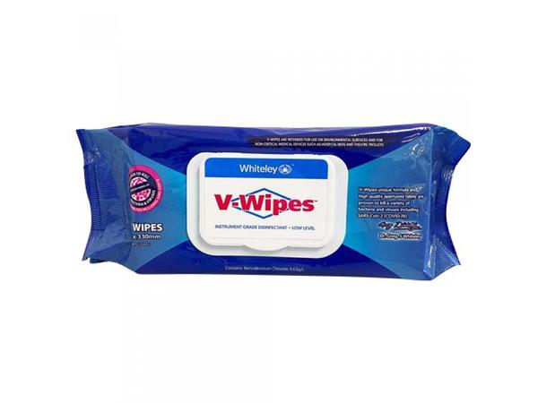 product image for V Wipes hospital grade disinfectant wipes 50pk