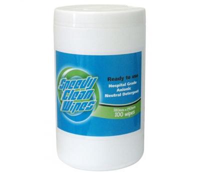 image of Speedy Clean wipes Hospital grade 100 wipe per Tub