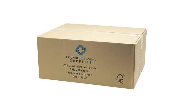 gallery image of CCS Slimline hand paper towel 1 Ply 200 sheets 