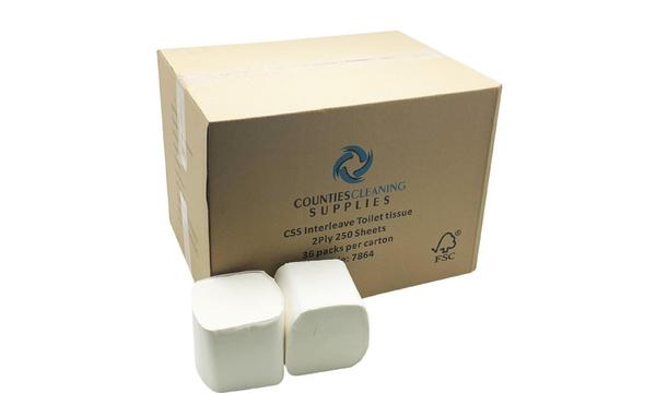 gallery image of CCS Interleave / Interleaf Toilet tissue 2 PLY 250 sheets