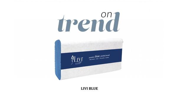 gallery image of Livi Essentials Slimfold Premium Paper Towels Blue 2 Ply, Carton of 20 Packs